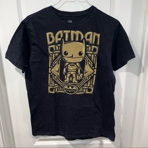 Batman POP Tees unisex T-Shirt Black Gold Size Large